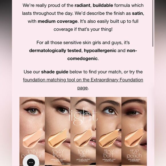 Ciate Extraordinary Foundation 
Color 110Y Buff - Light with cool undertones New - Picture 4 of 12